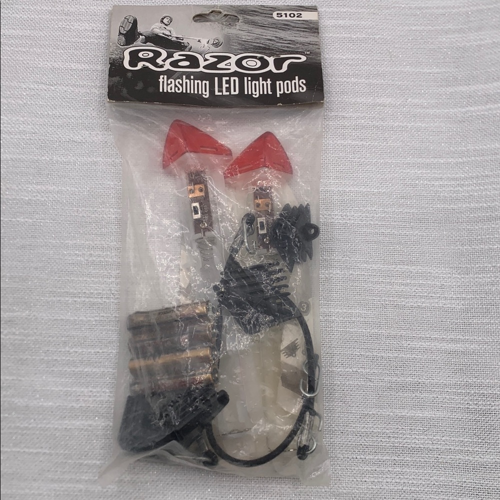 Razor Red flashing LED Light Pods for the 2000’s